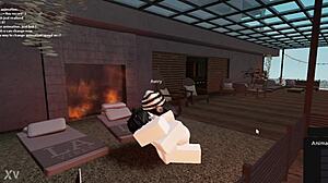 big cock whore in roblox roleplay begs for deepthroat cum and monster orgasm