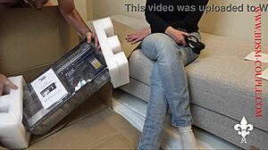 femdom cages old slave machine pounds ass in cfnm bdsm