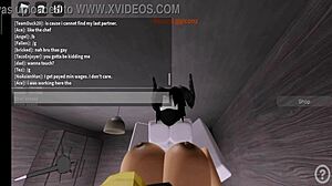 Blonde milf with big tits fucked by roblox devil monster cock
