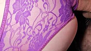 colleague's husband unloads huge cumshot on my panties over fat ass