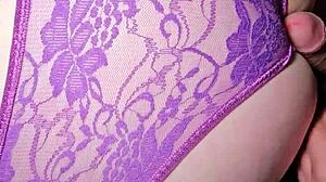 colleague's husband unloads huge cumshot on my panties over fat ass