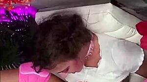 petite brunette gia derza chokes on nade nasty's monster cock ass pounding