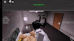 Blonde milf with big tits fucked by roblox devil monster cock