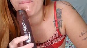 Guided handjob toy play builds to explosive solo release climax