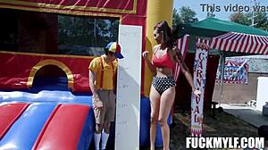 rickys holiday carnival turns into hardcore wrestling fuck with petite spanish teen bella