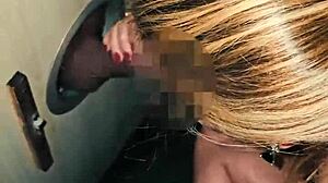 Gloryhole Blowjob on Hung Cock Swallows Cum at Swing House