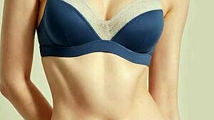 cute models tease in flowery panties and lingerie barefoot