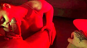 REDHEAD SLUT Deepthroats Monster Cock Once Red Light Hits In Bedroom Passion!