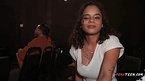 I felt up that young Latina teen's curves right in the dark theater