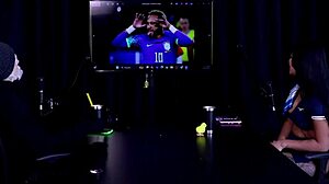 andressa urach's sheer red lingerie teases in swing cast as tifany rocha watches her exibicionismo fetish unfold outdoors