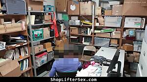 Petty Thief Caught! Lp Officer Rips Clothes, Strips and Punishes Shoplifter with Rough Doggystyle in Garage!