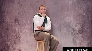 Naughty Coworkers' Vintage Christmas Photoshoot Explodes Into Wild Festive Orgy Chaos