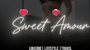 petite mature wife tries sheer dress lingerie thong showing small tits