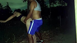 night run turns into public park sex with her flashing big brazilian ass and tits