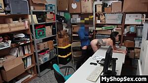 lp officer investigates tight teen pussy after shop catch