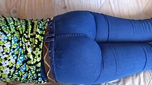 mature latina shakes her huge ass in jeans on and off compilation