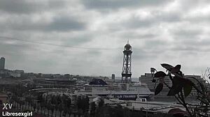 wanna see this tall skinny spanish slut flash her shaved pussy on barcelona streets?