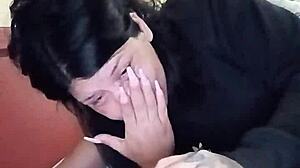 why does my stepbrother force his huge cock down my throat after mom leaves us alone?