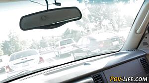 Pov monster cock drills brunette teen's tight hole to facial cum