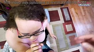 nerdy harper b loves sucking big black cock and gulping down cum