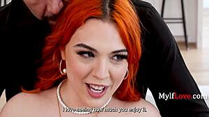 Husband agonizes watching Scarlett Venom pound CJ Love hard