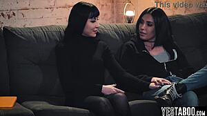 Petite milf criminal bends for anal threesome with parole officer's monster cock