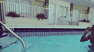 miami latina angelina bends over pool for big black cock interracial ass shaking pounding