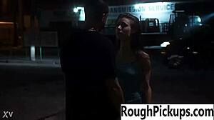 Guy picks up teen for rough pounding sex session