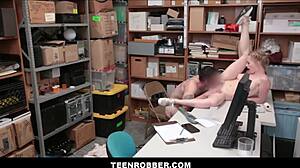 i cant believe this cute blonde shoplifter let the guard fuck her tight pussy