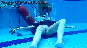 Ashlee rose fucked in school skirt underwater scuba dive