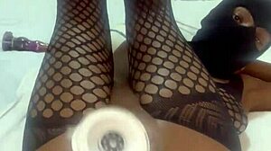 Curvy Black Teen Slut Fucks Huge Oiled Vibrator Till Squirting Orgasm