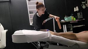 femdom masseuse pegs boy after massage in dirty strapon compilation