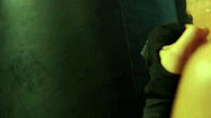 smoking hot natalie mae strips nude for big boobed boxer workout