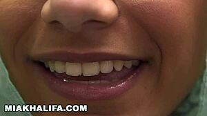 MIA KHALIFA OFFERS HER BIG TITS BOOKWORM BODY CLOSE UP FOR YOUR TABOO PLEASURE