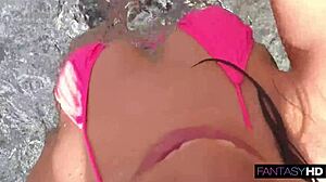 Wet Latina Cum Drain Invites Fat Dick Over Poolside Ride