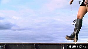 i get so wet fingering my hairy pussy in this car