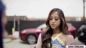 innocent classroom hides asian girls secretly licking each other's smooth shaved cunts