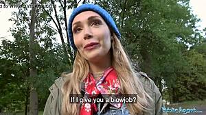 Lost dog chase turns into wild public outdoor sex adventure