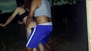 night run turns into public park sex with her flashing big brazilian ass and tits