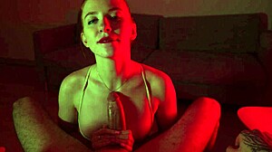 REDHEAD SLUT Deepthroats Monster Cock Once Red Light Hits In Bedroom Passion!