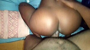 Skinny black prostitute bends over in lingerie for big black cock doggystyle pov full movie