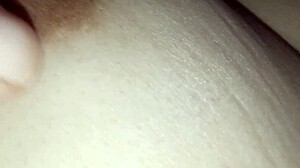 brunette squeezes fresh milk from her huge natural lactating tits