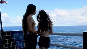 Petite Italian Fucks Doll On Oceanfront Terrace Balcony