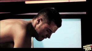 gabriela glaze takes cock and toy double in bar group anal threesome