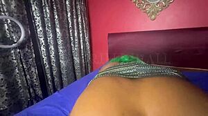 Voluptuous Ebony Stripper Squirts on Bestie's Man Backstage Raw