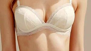 cute models tease in flowery panties and lingerie barefoot