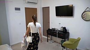 hey i finally met this super cute tanned brunette girl next door from tinder with braces and we got wild