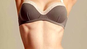 cute models tease in flowery panties and lingerie barefoot