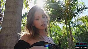 Belgian Milf Miluniel Louis RIPS Clothes in Outdoor Big Tits Striptease!