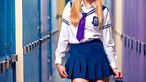 Ready to time travel into sandys vm18 cosplay school parody blowjob trailer?